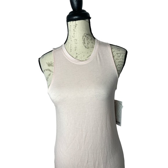 Athleta XXS ThreadLight Ruched light pastel pink Tank Top Modal blend - Picture 2 of 7